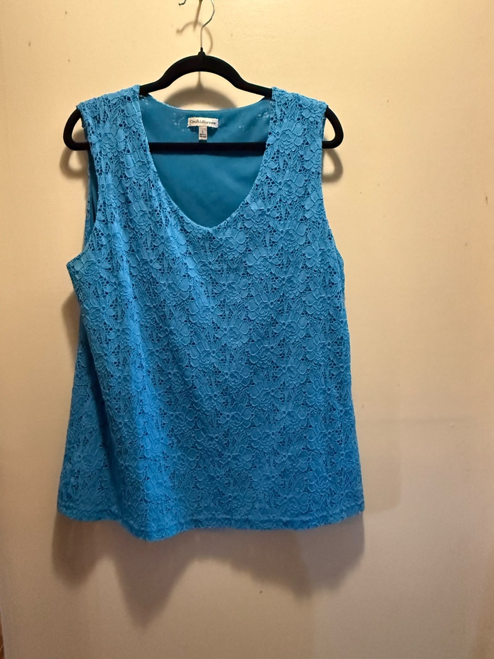 croft & barrow Turquoise Lace Scoop Neck Camisole